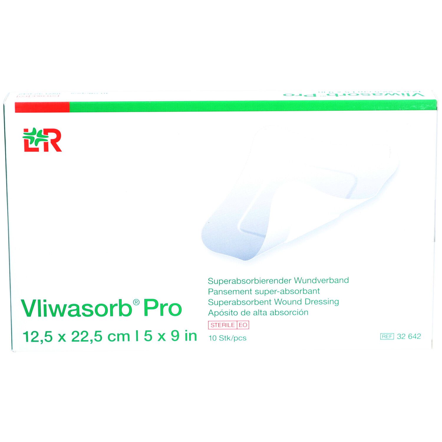 L&R Vliwasorb® Pro Pansement superabsorbant 12,5 x 22,5 cm