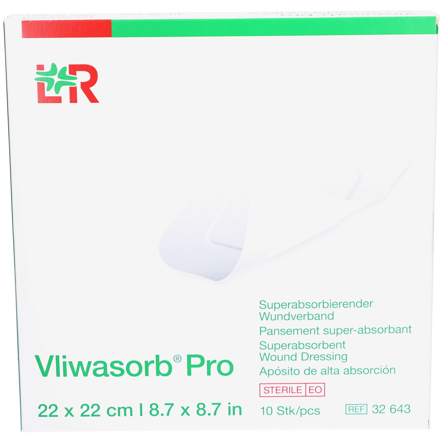 VLIWASORB Pro Wundverband 22x22cm 10 Stk