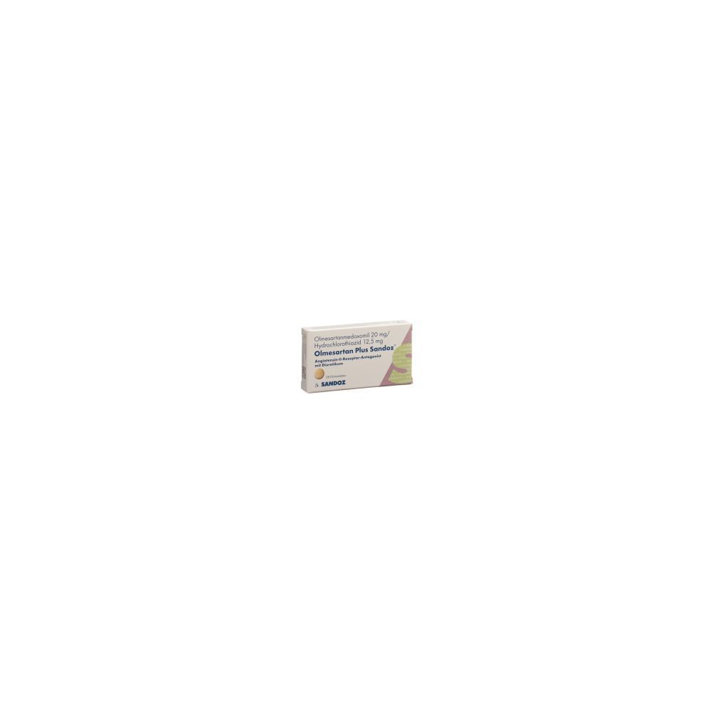 OLMESARTAN PLUS Sandoz Filmtabl 20/12.5mg 28 Stk