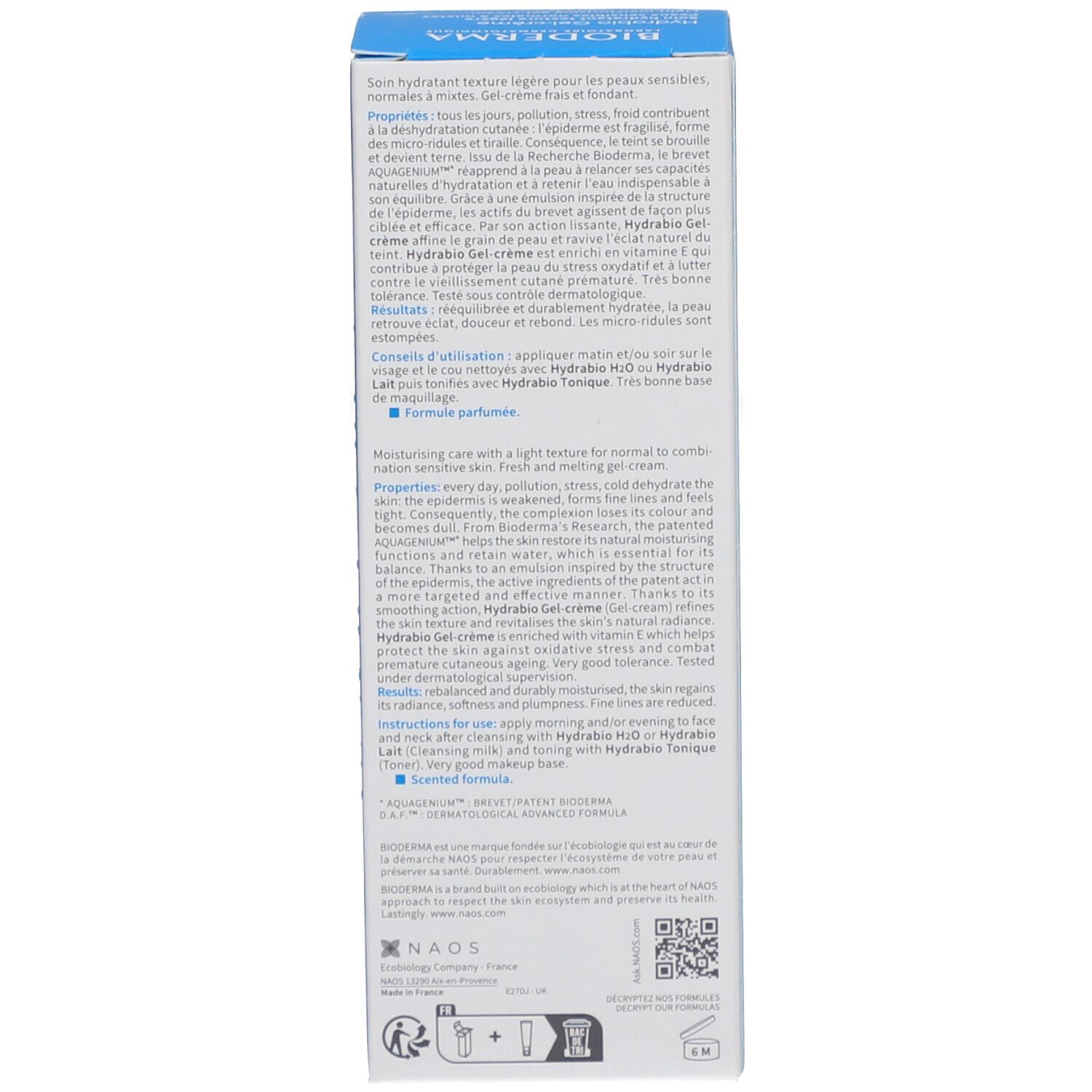 BIODERMA Hydrabio Gel-Creme Leichte Feuchtigkeitspflege
