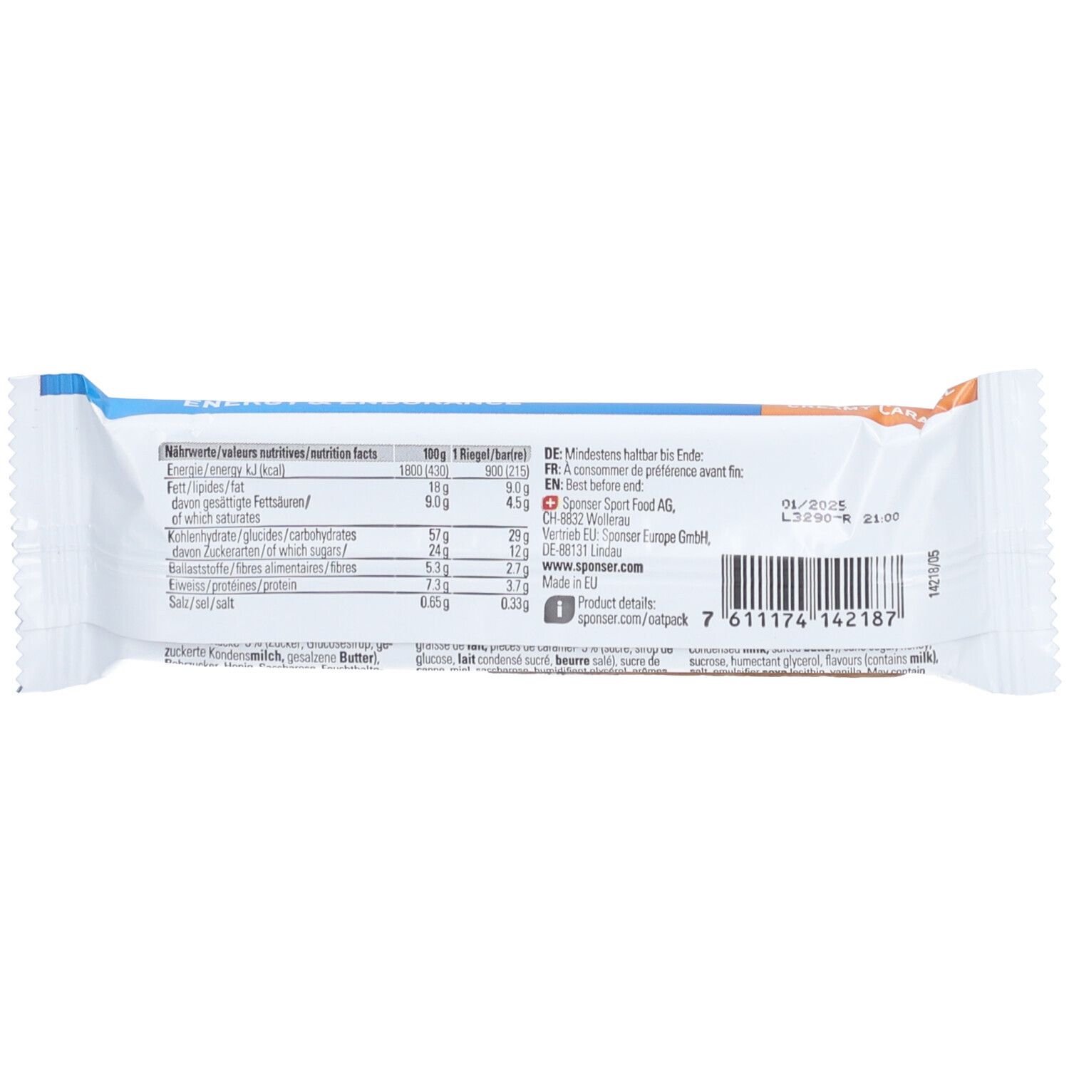 SPONSER® OAT PACK Creamy-Caramel