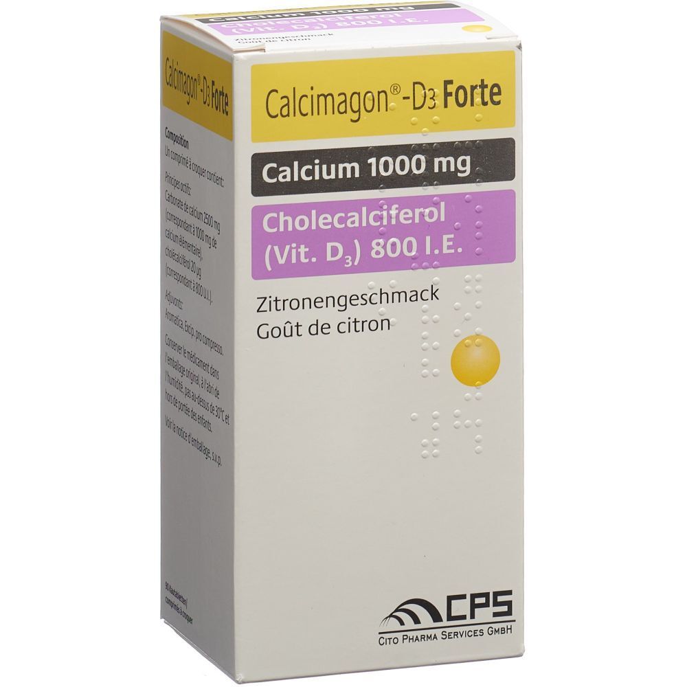 CALCIMAGON D3 Forte Kautabl Zitrone Ds 90 Stk