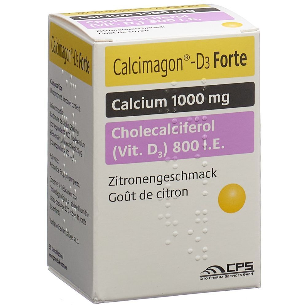 CALCIMAGON D3 Forte Kautabl Zitrone Ds 30 Stk
