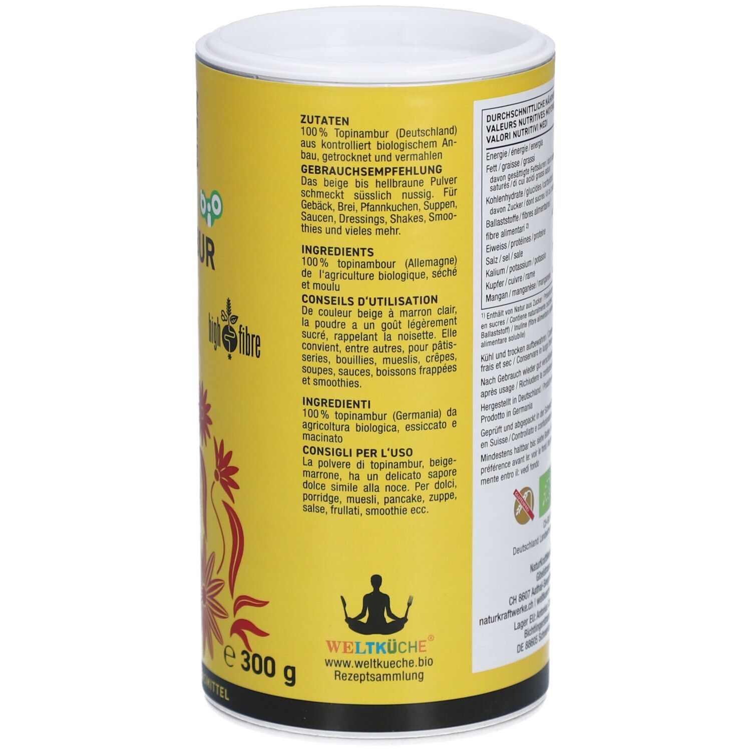 NATURKRAFTWERKE Poudre de topinambour bio