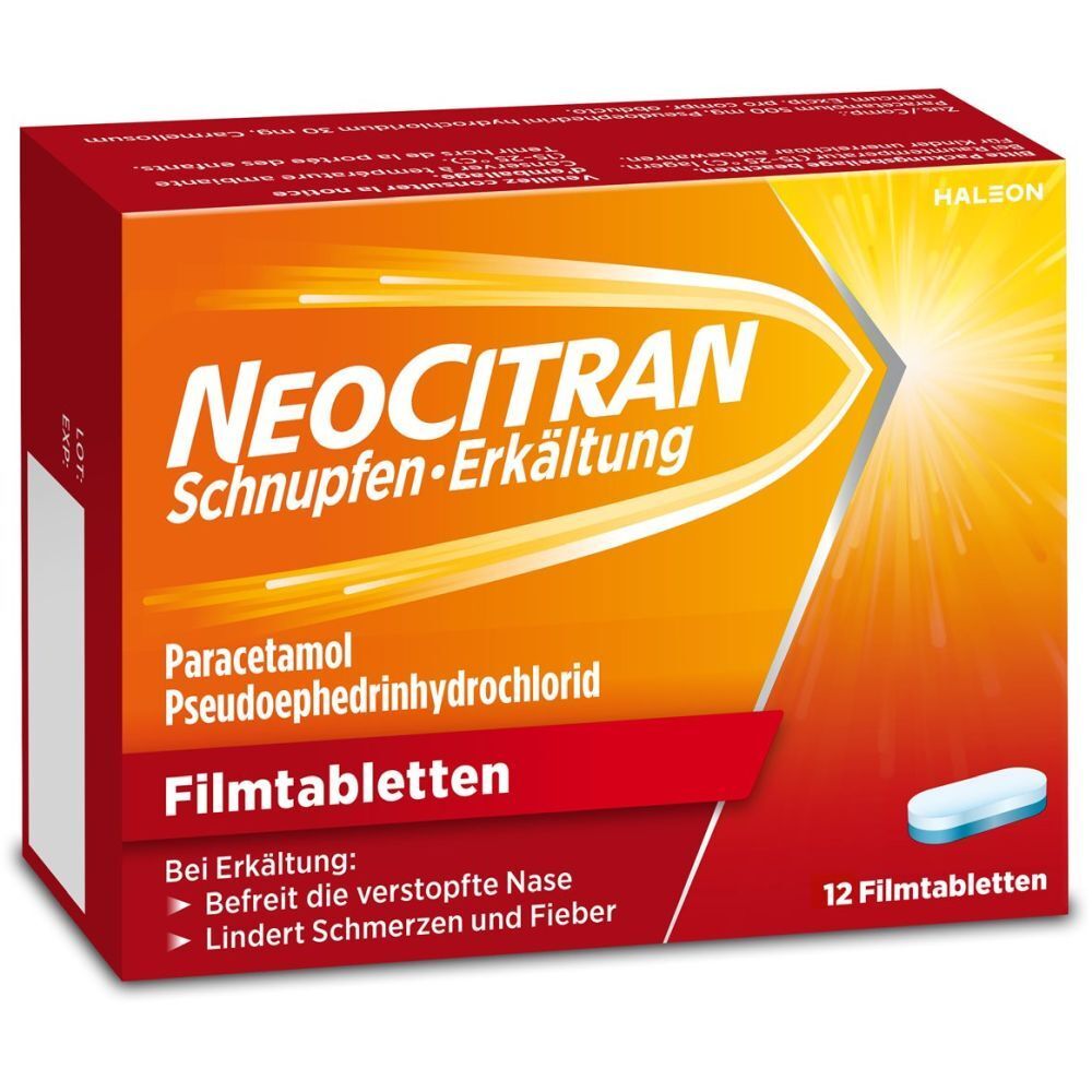 NEOCITRAN Schnupfen/Erkältung Filmtabl 12 Stk