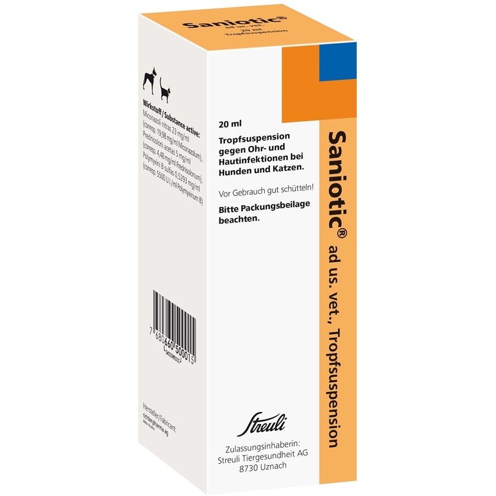 SANIOTIC Tropfsuspension ad us. vet. 20 ml