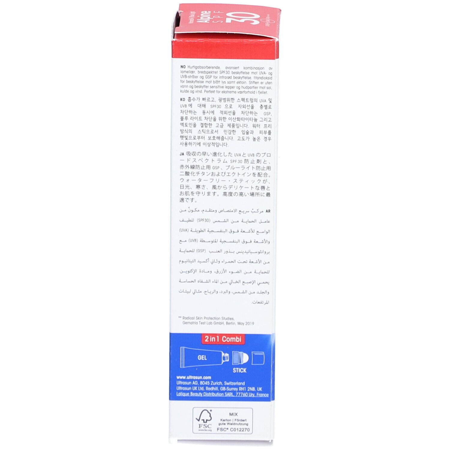 ULTRASUN Alpine SPF 30 20 ml + 3 g