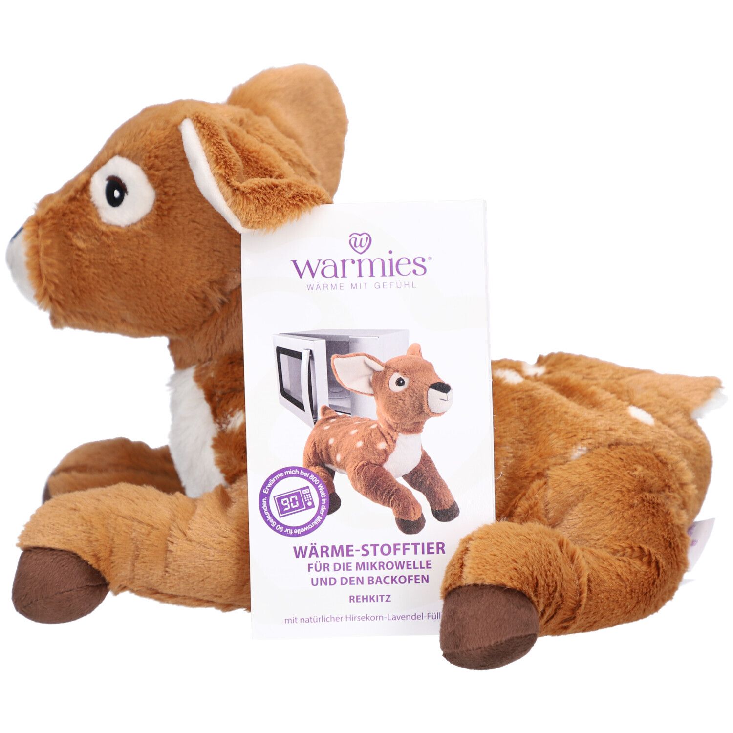 WARMIES Peluche Chaude Faon