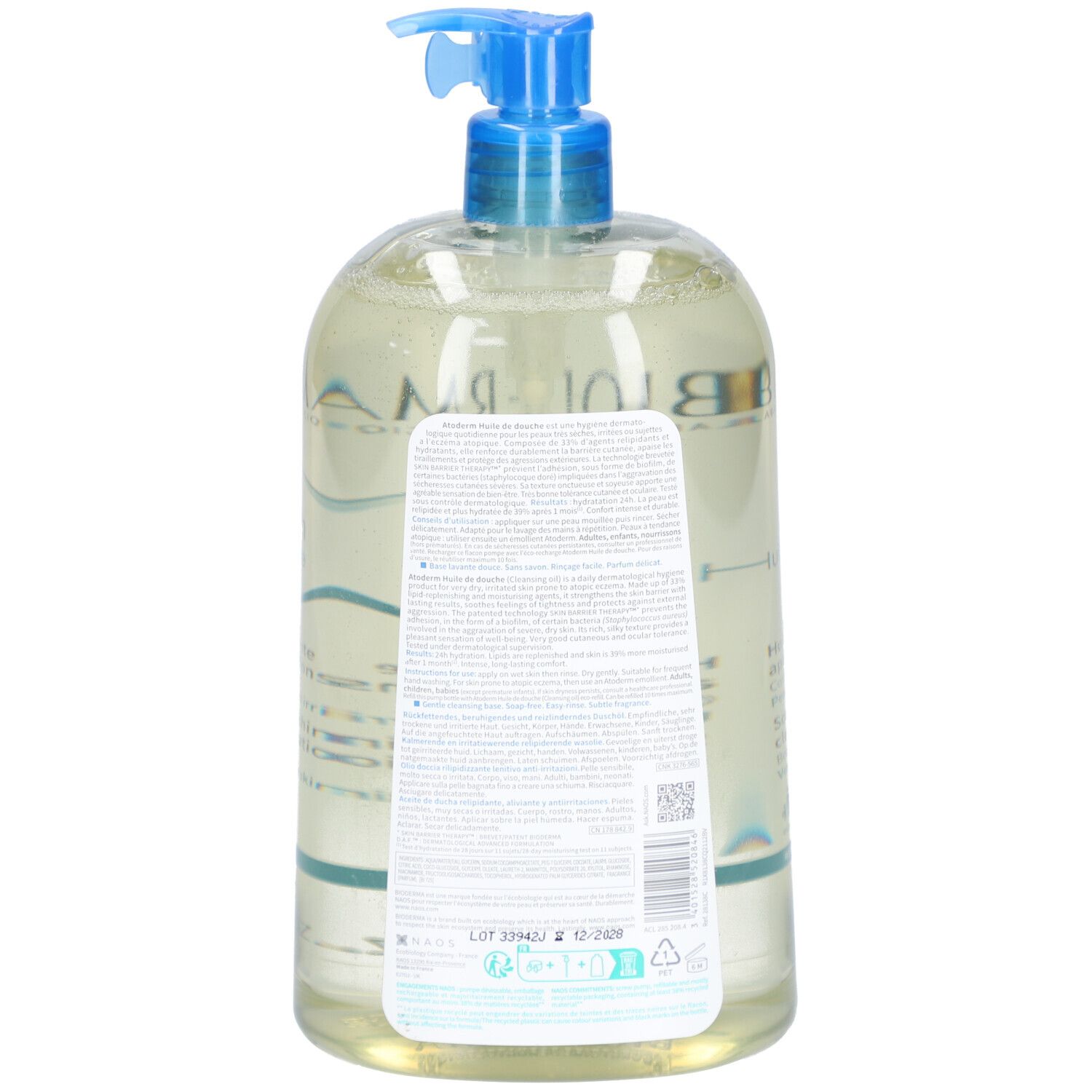 BIODERMA Atoderm Huile Douche - Huile lavante relipidante apaisante, anti-irritations