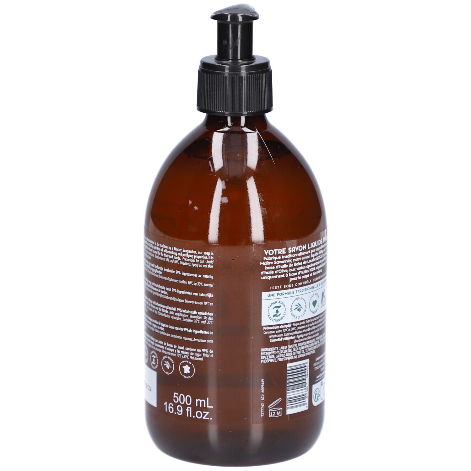 BeauTerra Savon Liquide d'Alep - Huile de Baies de Laurier