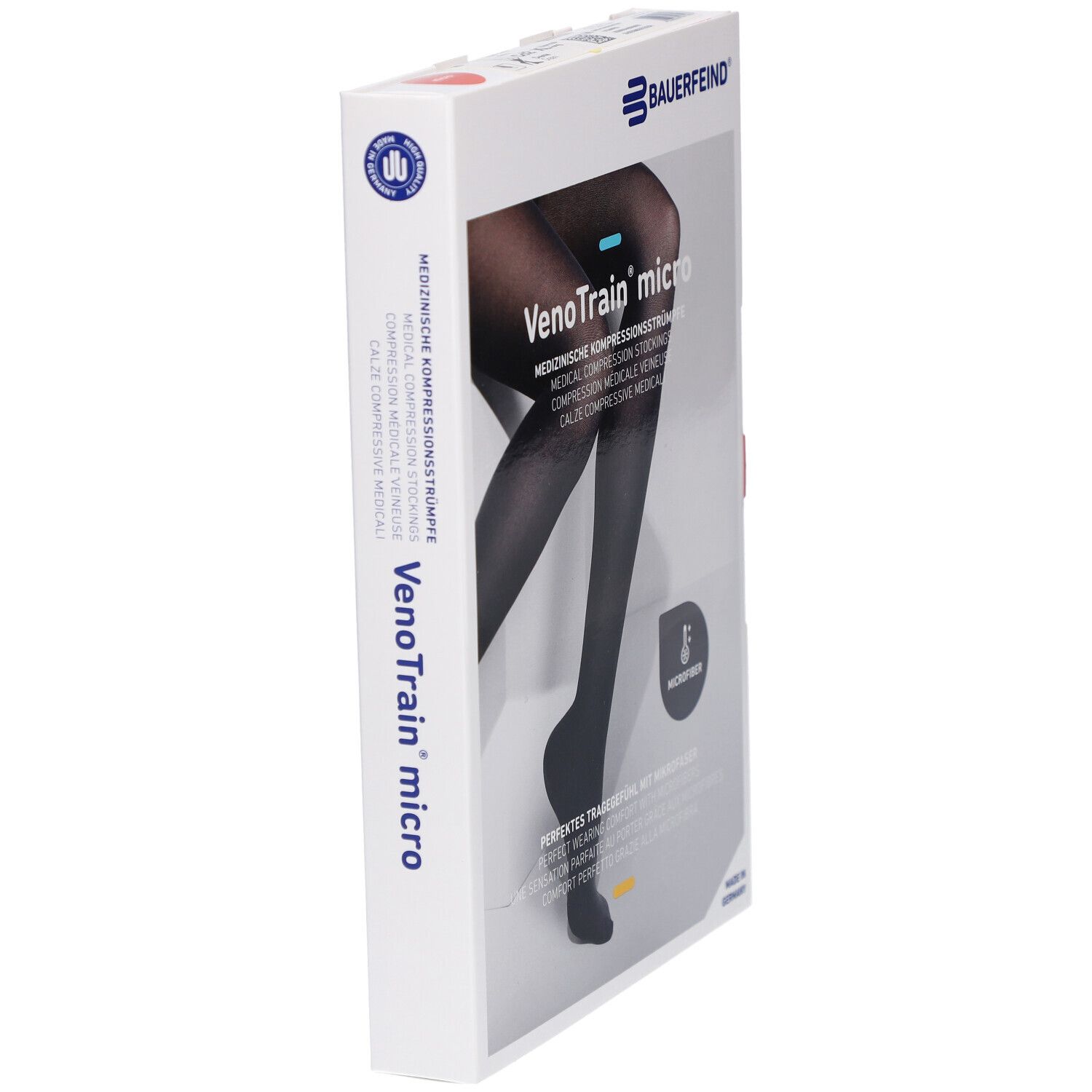 BAUERFEIND VenoTrain micro strumpf creme - Medizinische Kompressionsstrümpfe - AD CCL2 Größe XL normal/lang offener Fuß