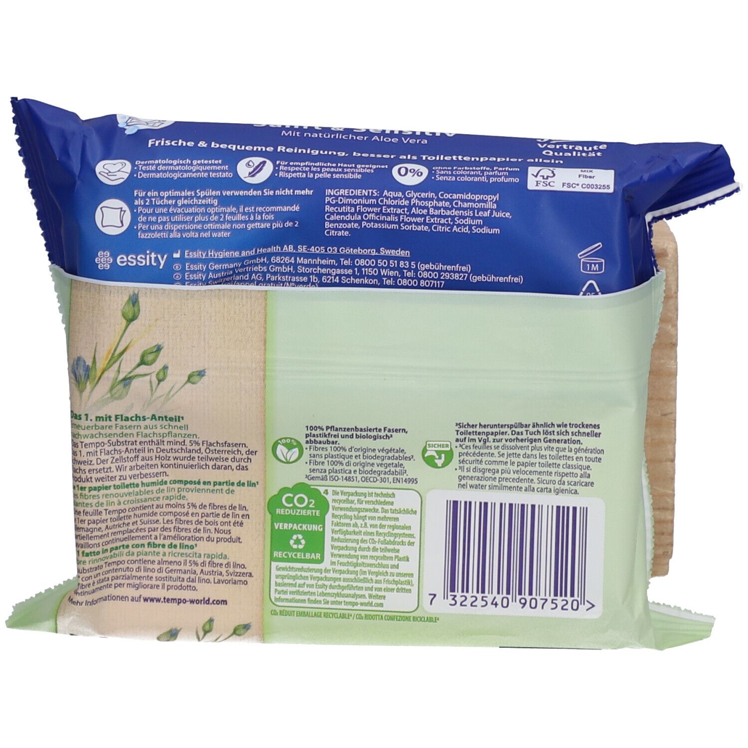 Tempo Feuchtes Toilettenpapier Sanft & Sensitiv
