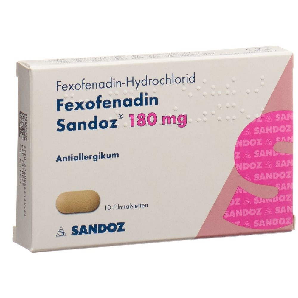 FEXOFENADIN Sandoz Filmtabl 180 mg SDO