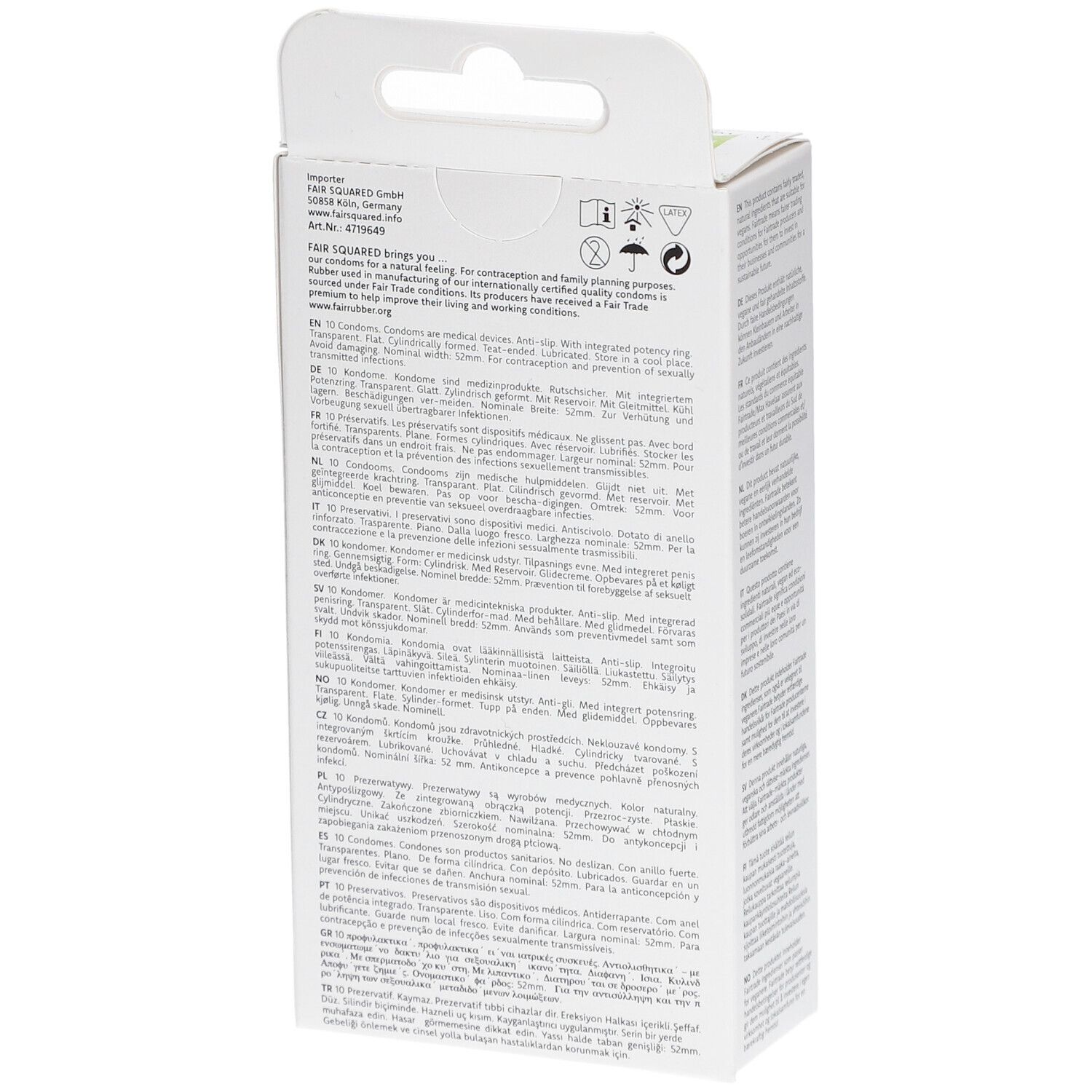 Fair Squared® Max Perform Kondome 10 Stück 52 mm