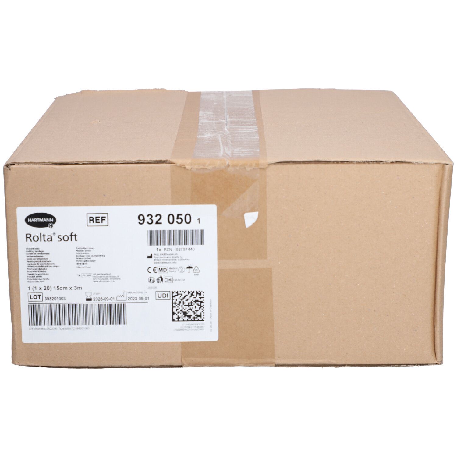HARTMANN Rolta® Soft Polyester-Wattebinde zur Polsterung 15 cm x 3 m