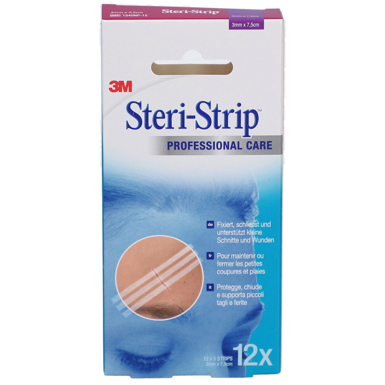 3M Steri-Strip™ Steriles selbstklebendes Hautnahtmaterial 3 x 75 mm Weiß