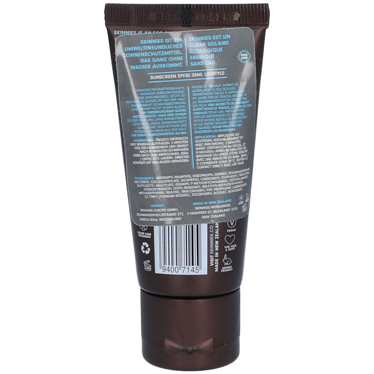 SKINNIES Ecran solaire SPF 30