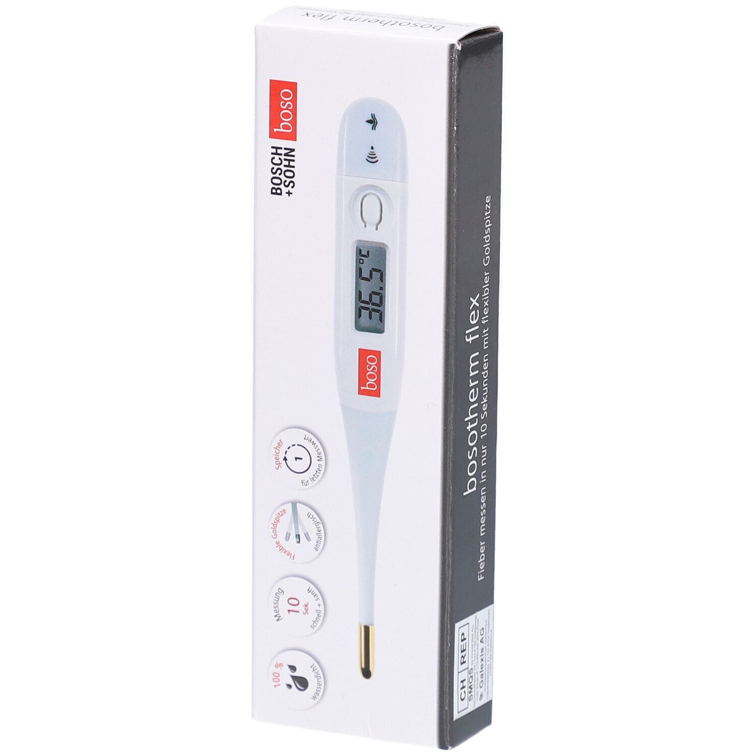 bosotherm flex thermomètre médical - étanche & flexible