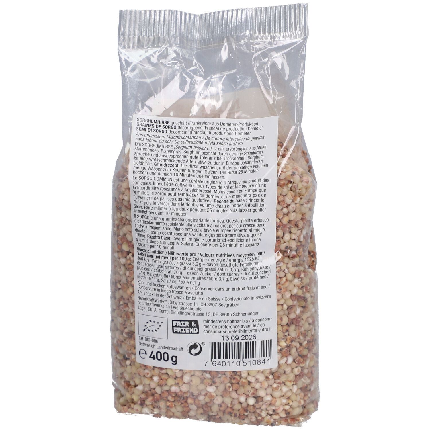 NATURKRAFTWERKE Sorghum commun Demeter