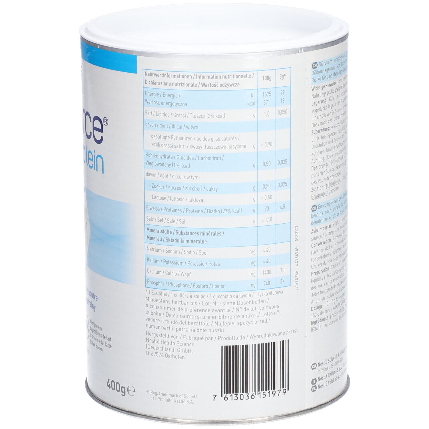NESTLE RESOURCE® Instant-Eiweiß 400 g - Redcare Apotheke