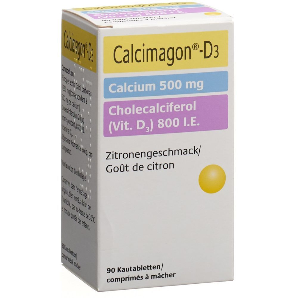 CALCIMAGON D3 Kautabl 500/800 Zitrone 90 Stk