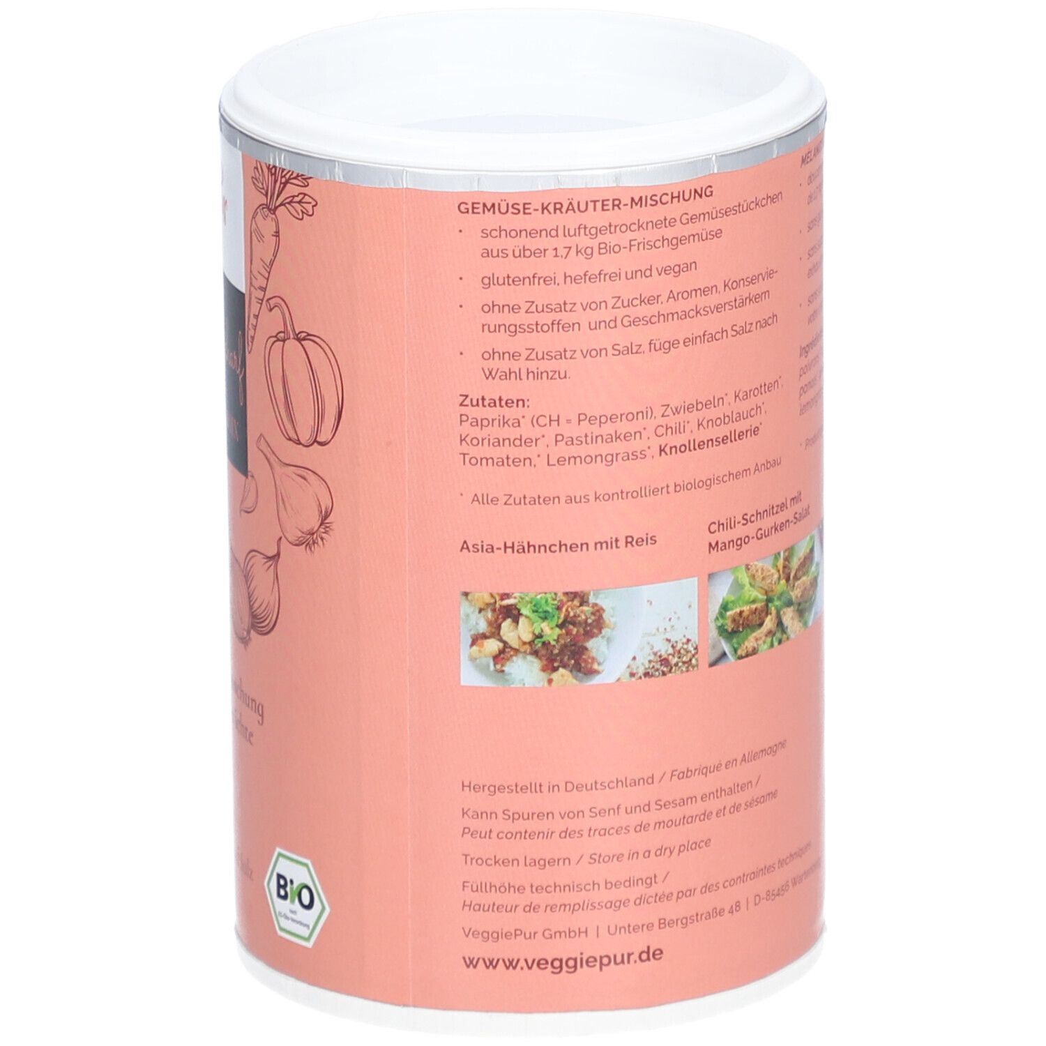 VEGGIEPUR Gemüse-Mix FRUCHTIG-SCHARF 1