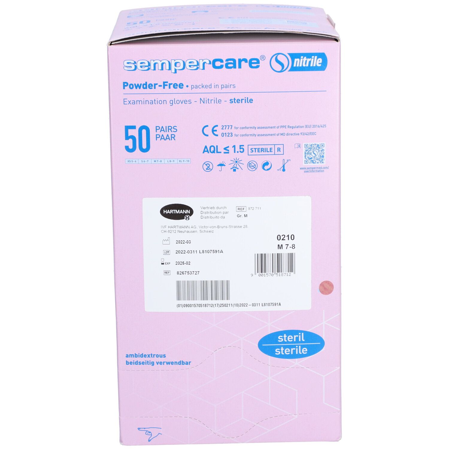 Semparcare velvet sterile Taille S