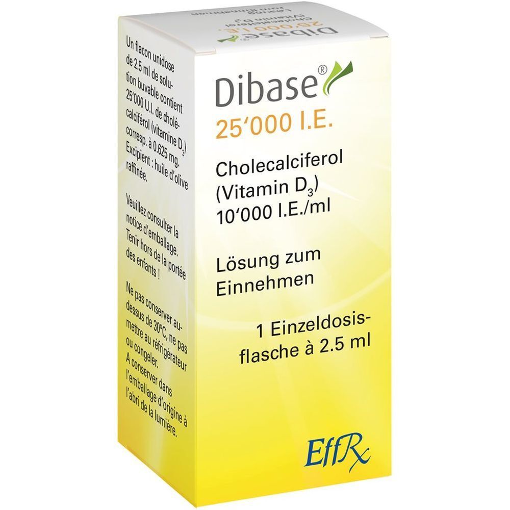DIBASE Lös 25000 IE Fl 2.5 ml