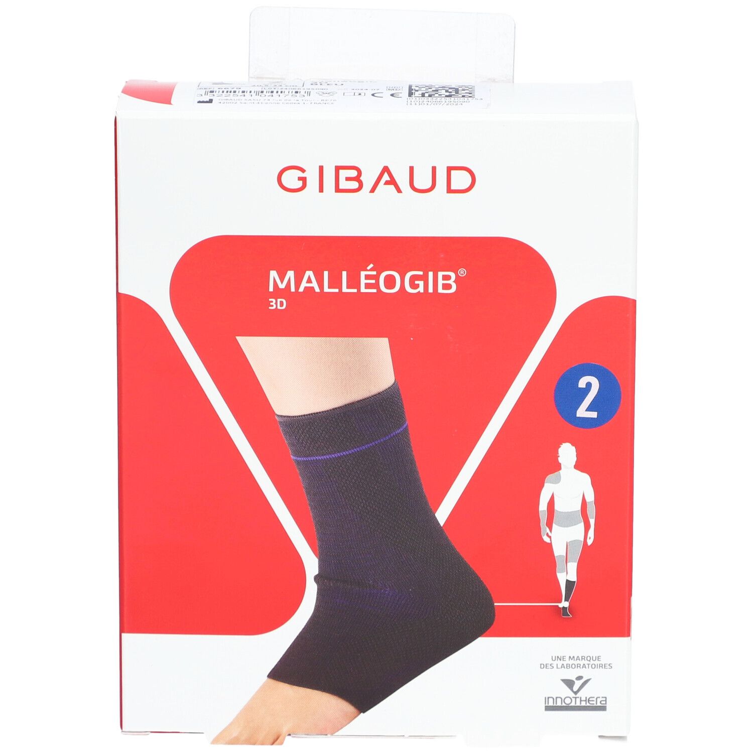 GIBAUD Malleogib 3D Knöchelbandage Blau - Größe 2 (20-23 cm)
