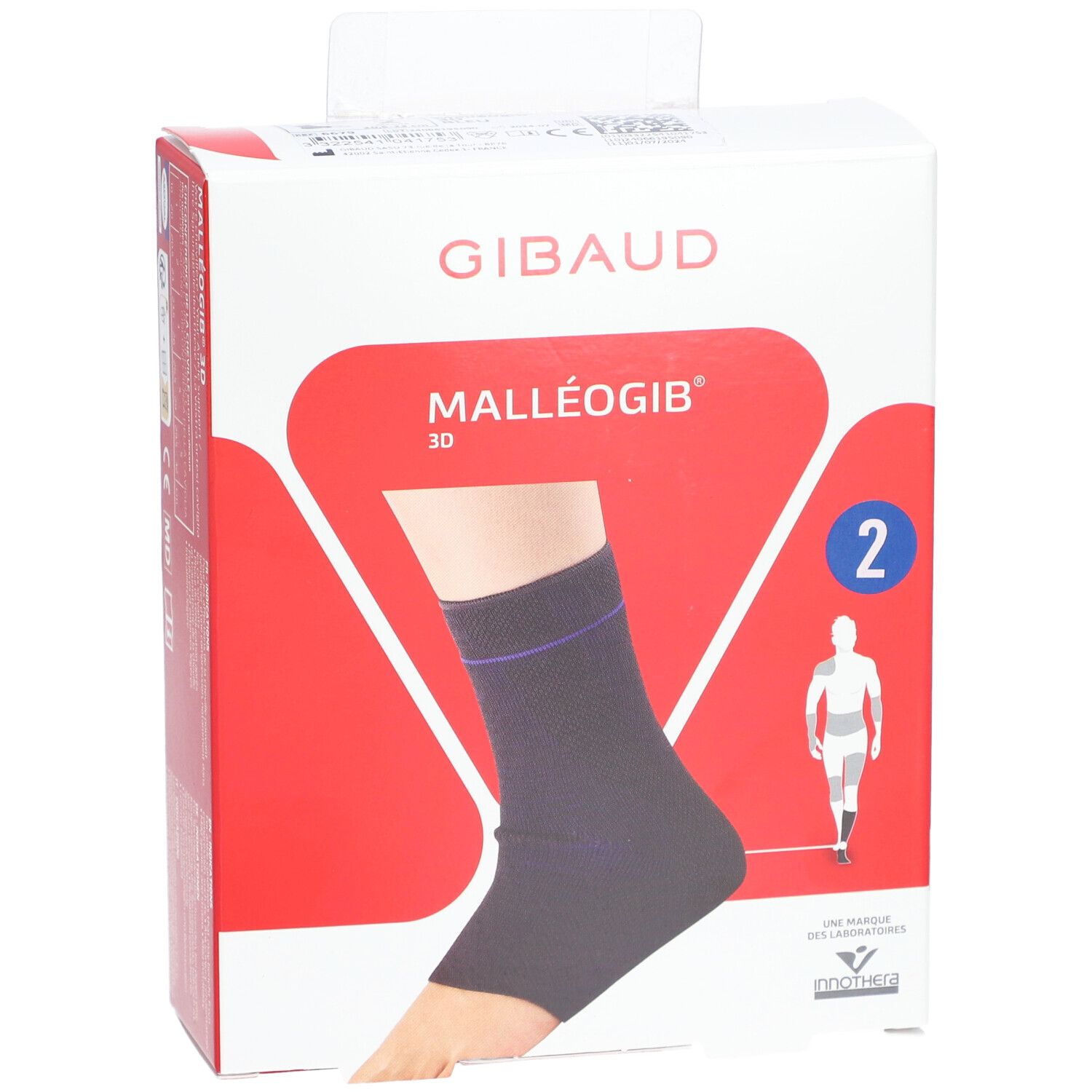 GIBAUD Malleogib 3D Knöchelbandage Blau - Größe 2 (20-23 cm)