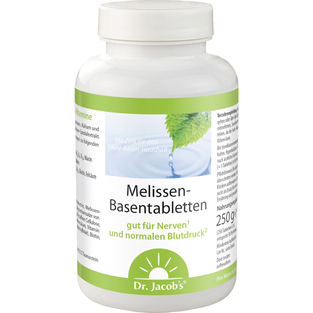 Dr. Jacob's Melissen-Basentabletten B-Vitamine Mineralstoffe