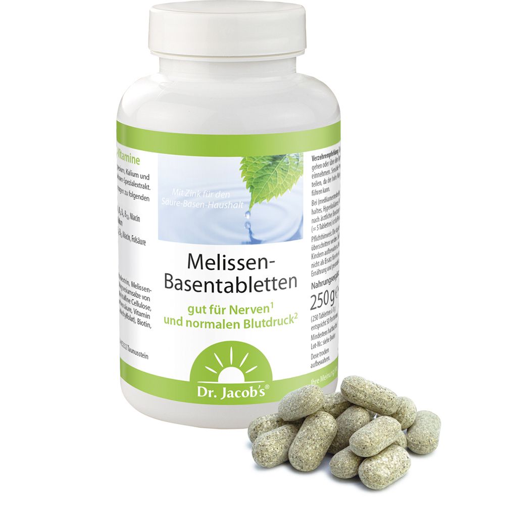 Dr. Jacob's Melissen-Basentabletten B-Vitamine Mineralstoffe