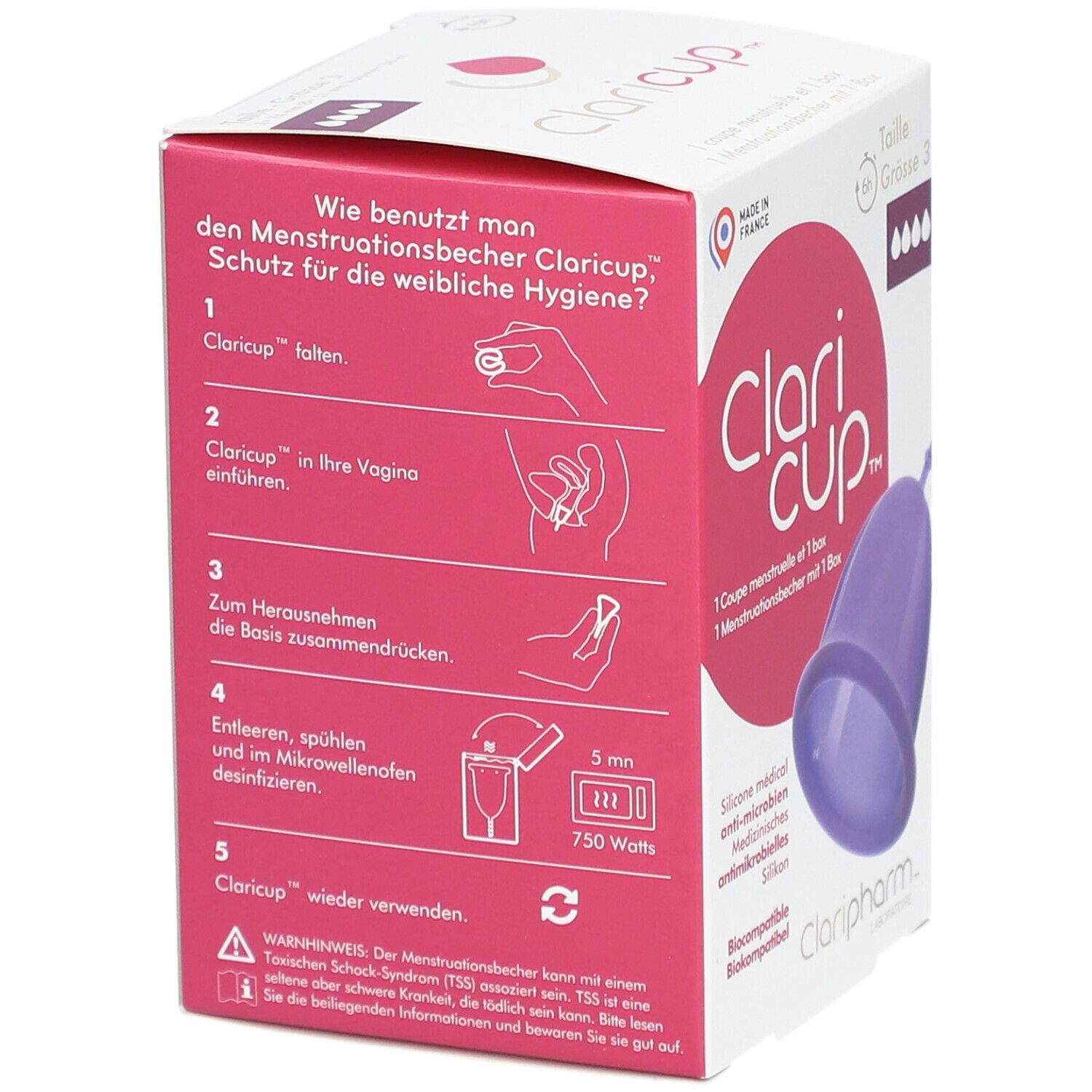 CLARIPHARM™ Clari Cup™ Coupe menstruelle Taille 3