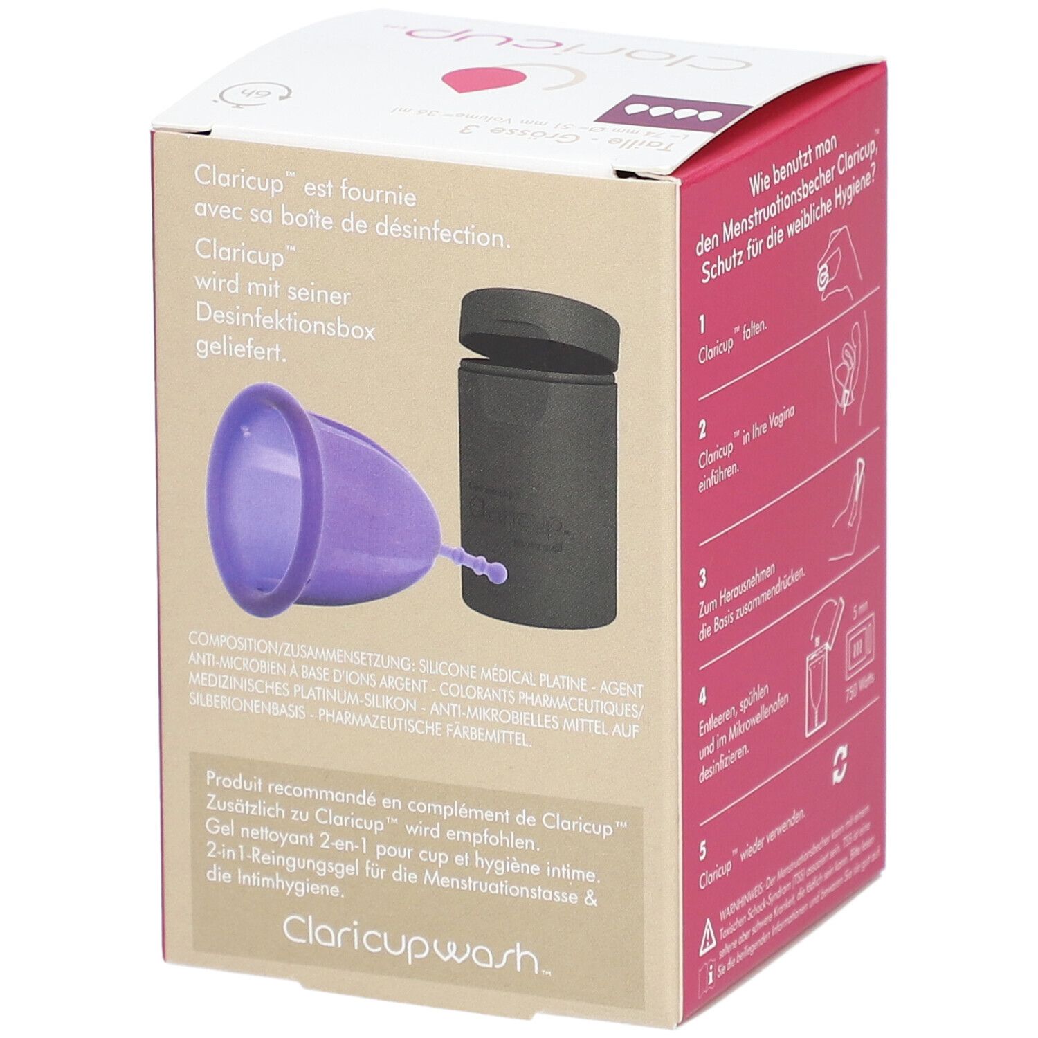 CLARIPHARM™ Clari Cup™ Coupe menstruelle Taille 3