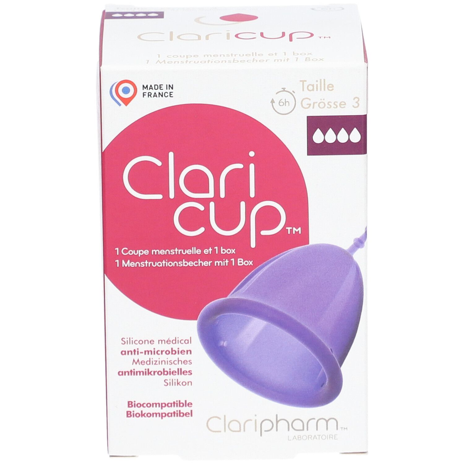 CLARIPHARM™ Clari Cup™ Coupe menstruelle Taille 3