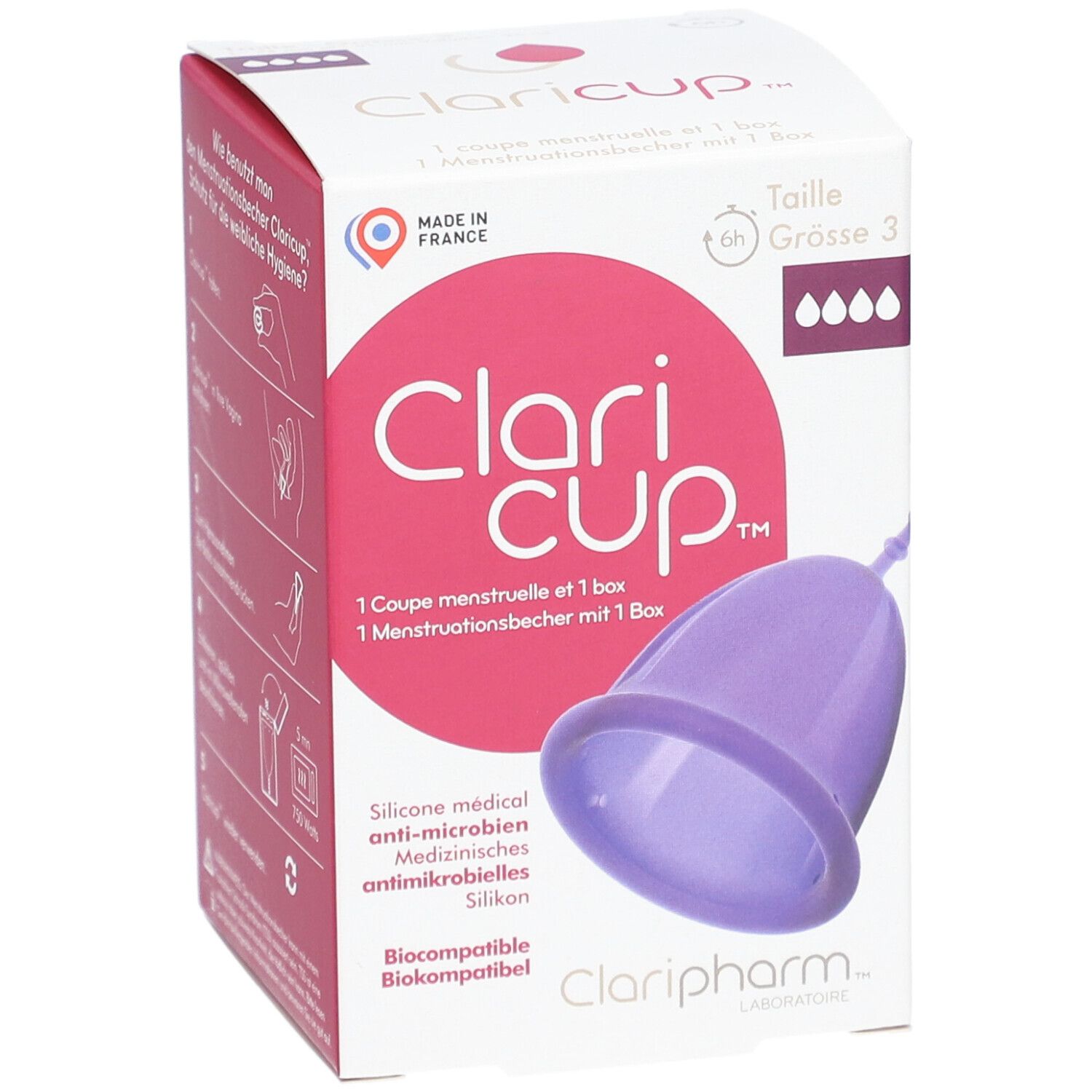 CLARIPHARM™ Clari Cup™ Coupe menstruelle Taille 3