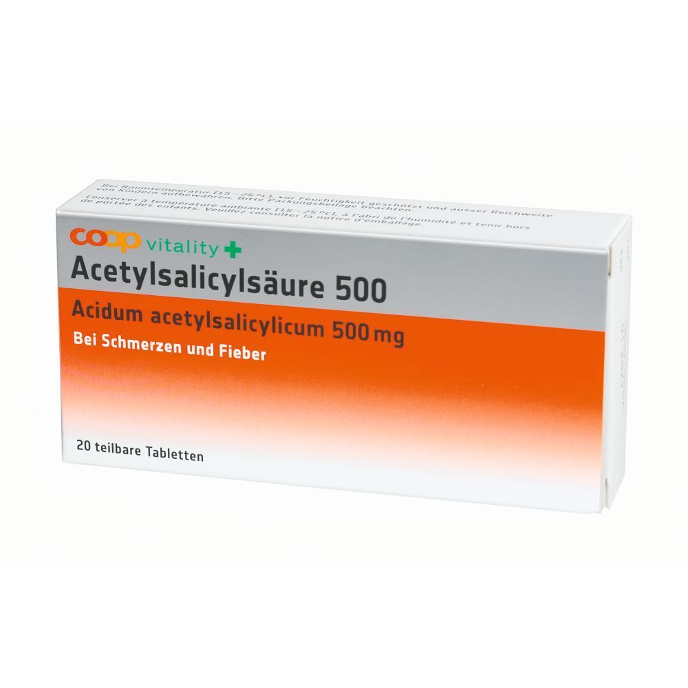 COOP VITALITY Acetylsalicylsäur Tabl 500 mg 20 Stk