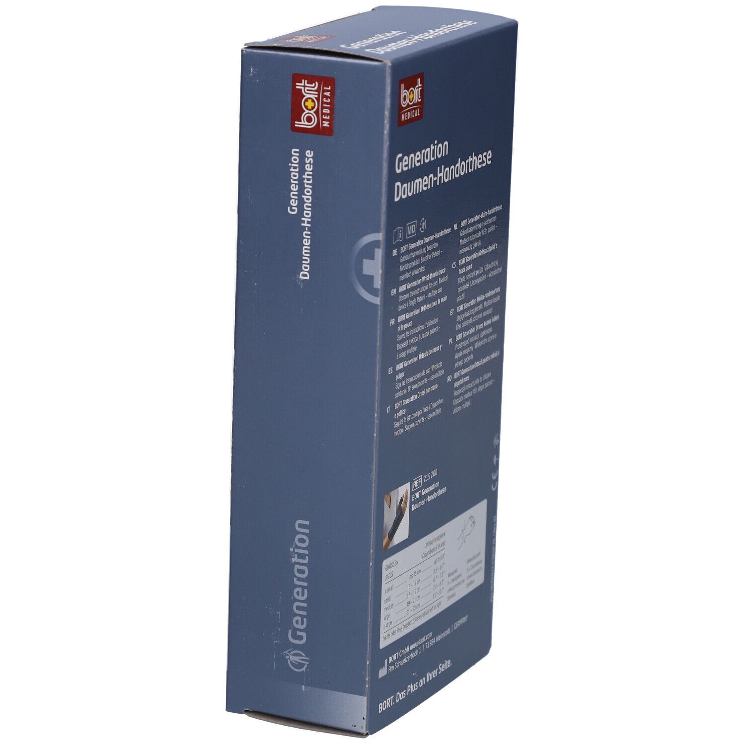 BORT Génération Orthèse de Main pour Pouce S droite bleu