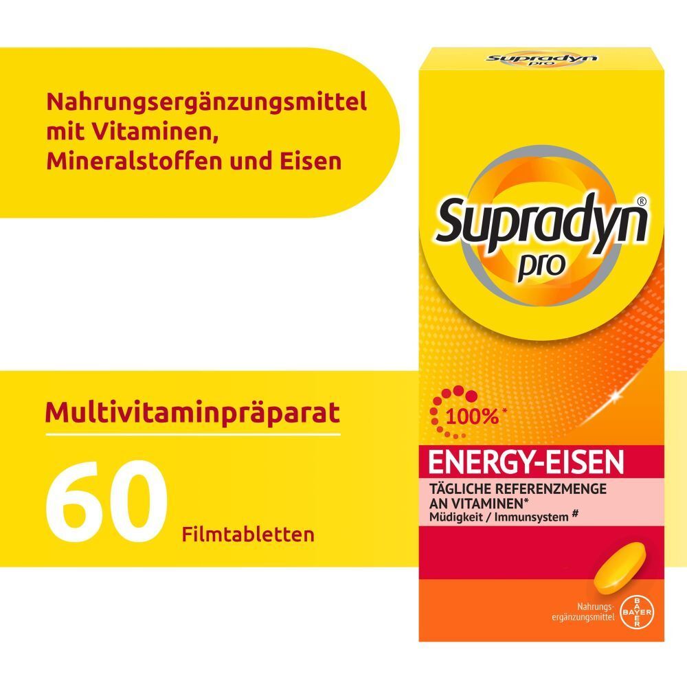SUPRADYN® Pro Energy-fer Comprimés - 10 % de remise* avec le code "SUPRA10"