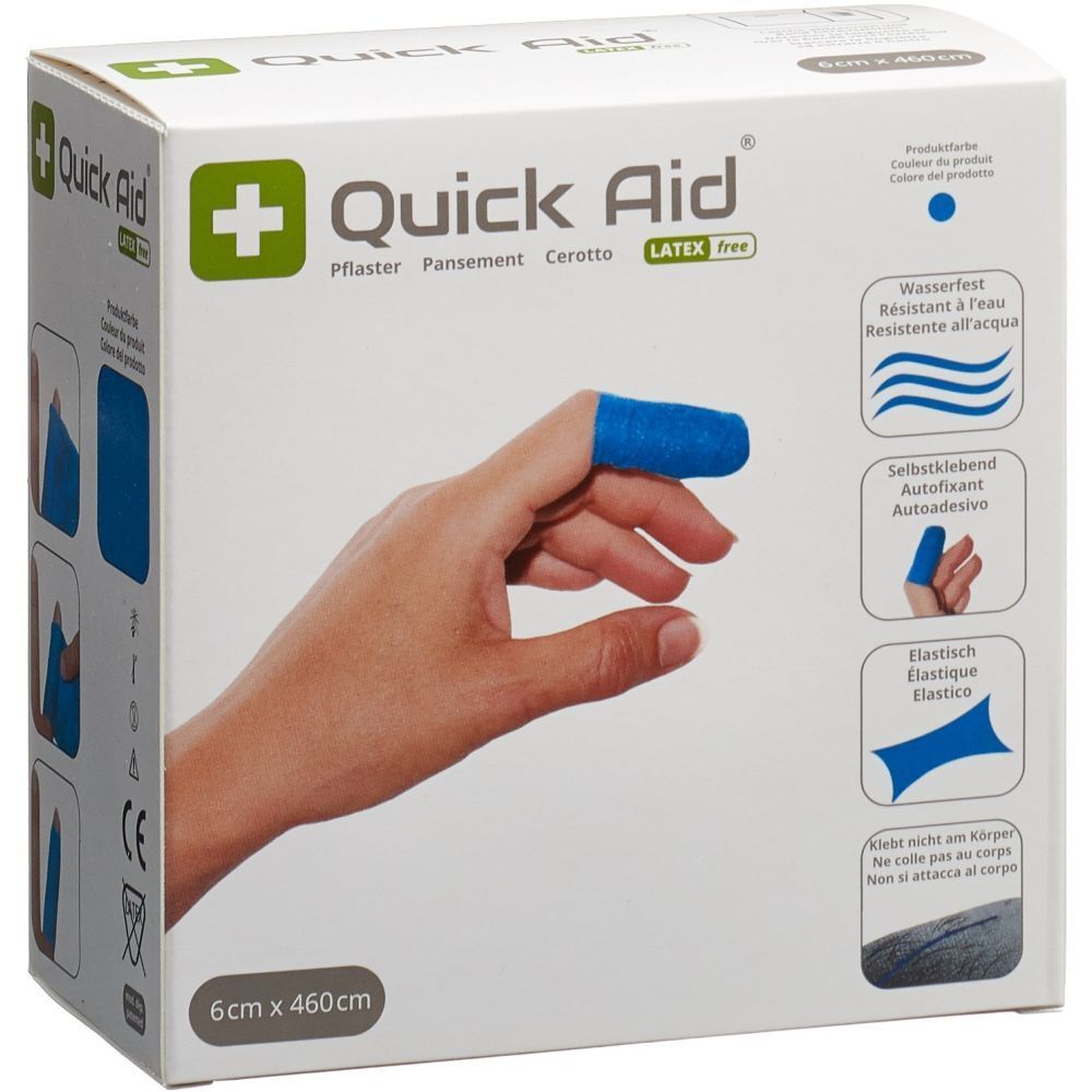 QUICK AID Latexfreie Pflaster blau 6 x 460 cm