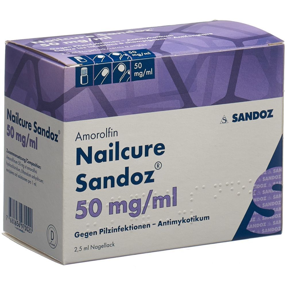 NAILCURE Sandoz Nagellack 50 mg/ml 2.5 ml