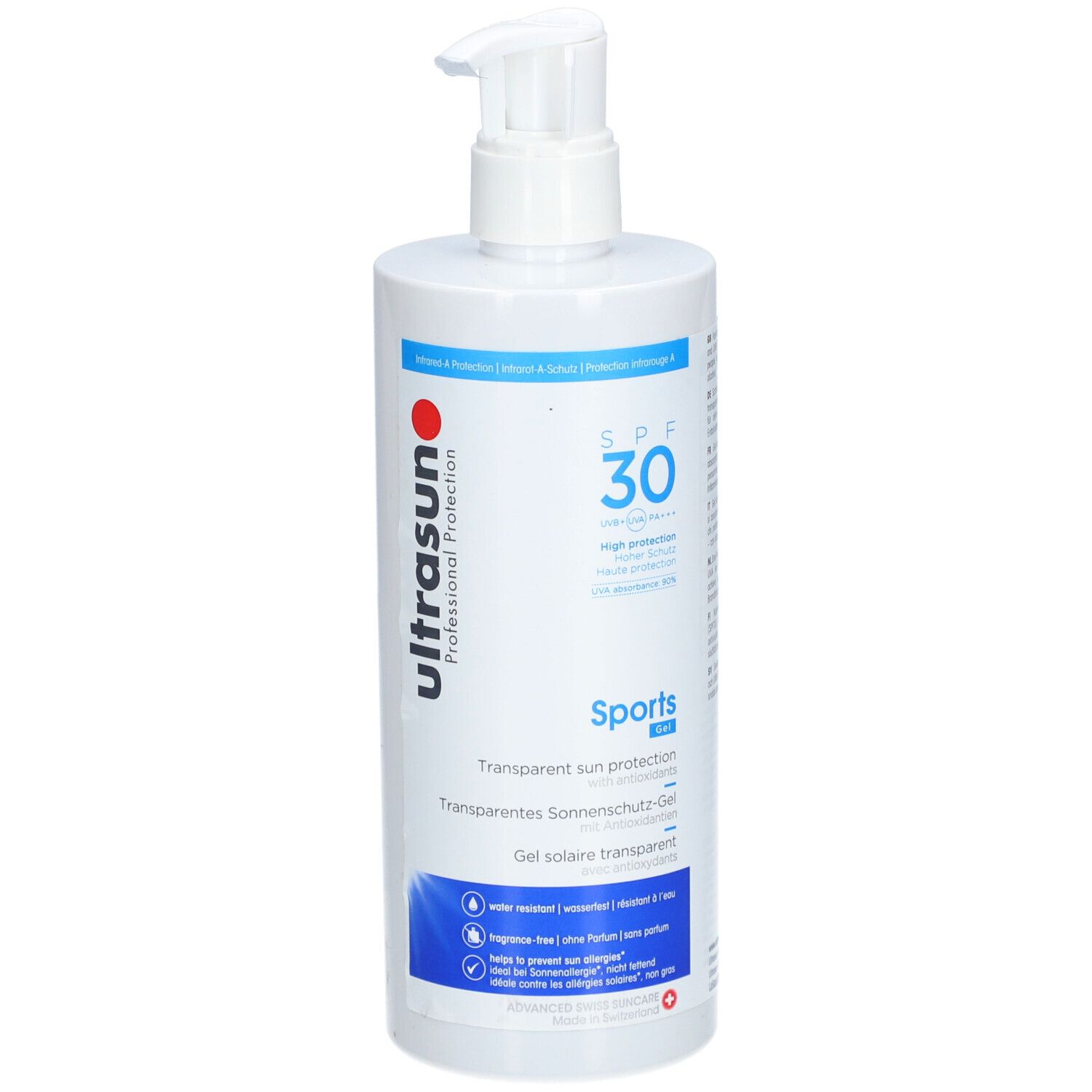 ULTRASUN Sports Gel - Transparentes Sonnenschutzgel SPF30