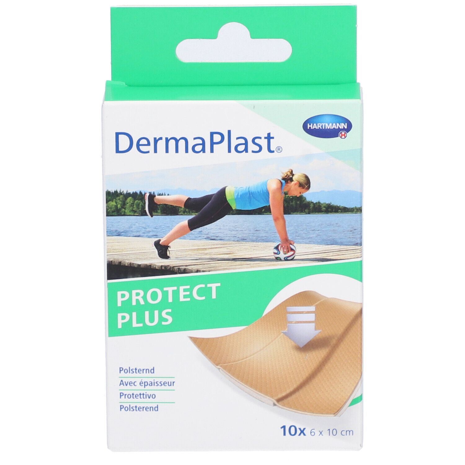 HARTMANN Dermaplast® Protect Plus Zuschneidbare Pflaster 6 x 10 cm