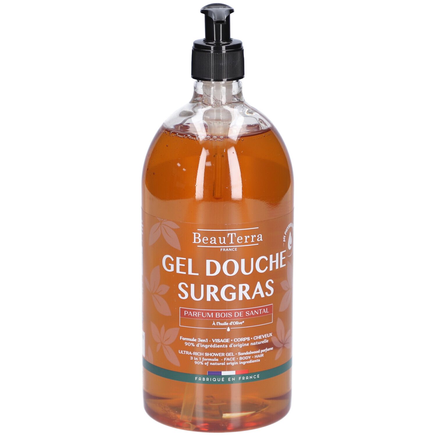 BeauTerra Gel Douche Surgras - Bois de Santal