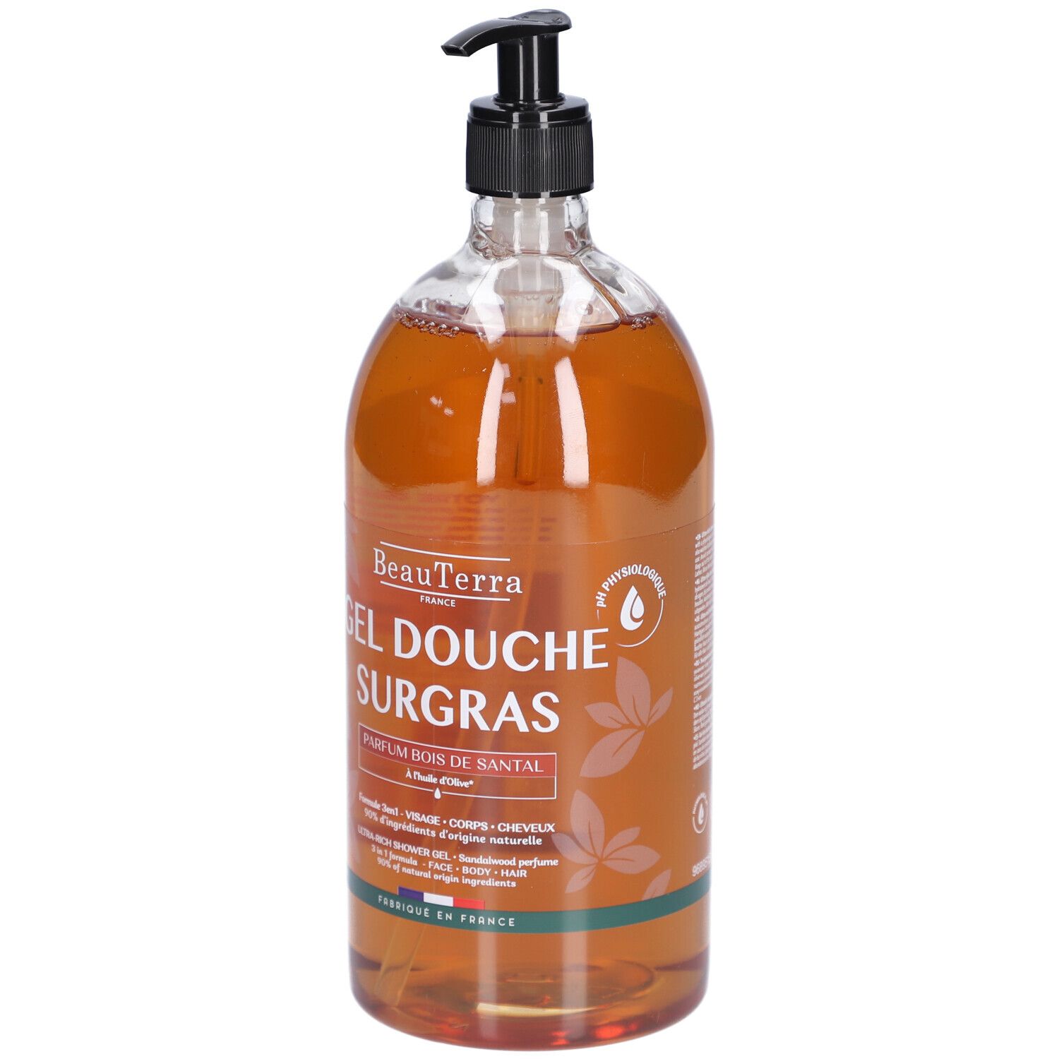 BeauTerra Gel Douche Surgras - Bois de Santal