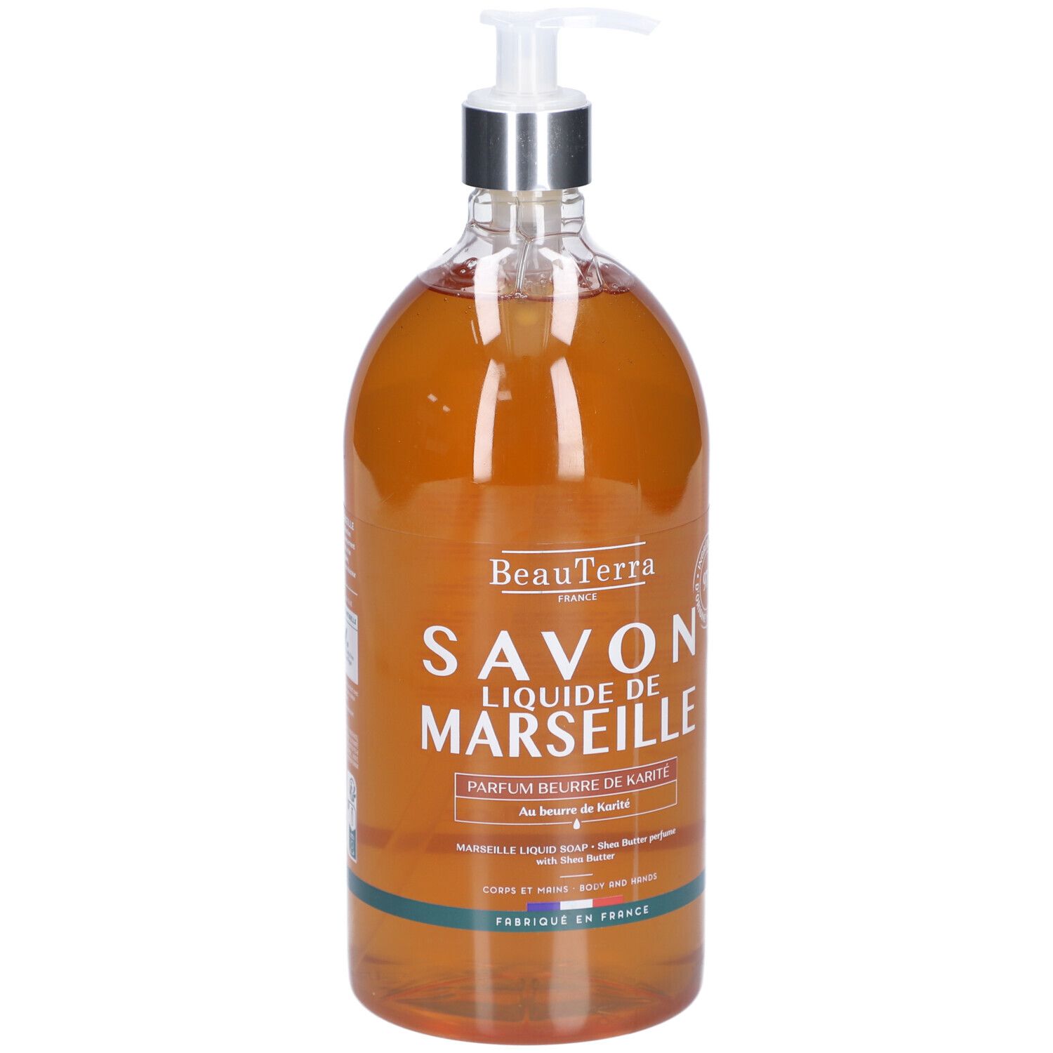 BeauTerra Savon Liquide de Marseille - Karité 1L