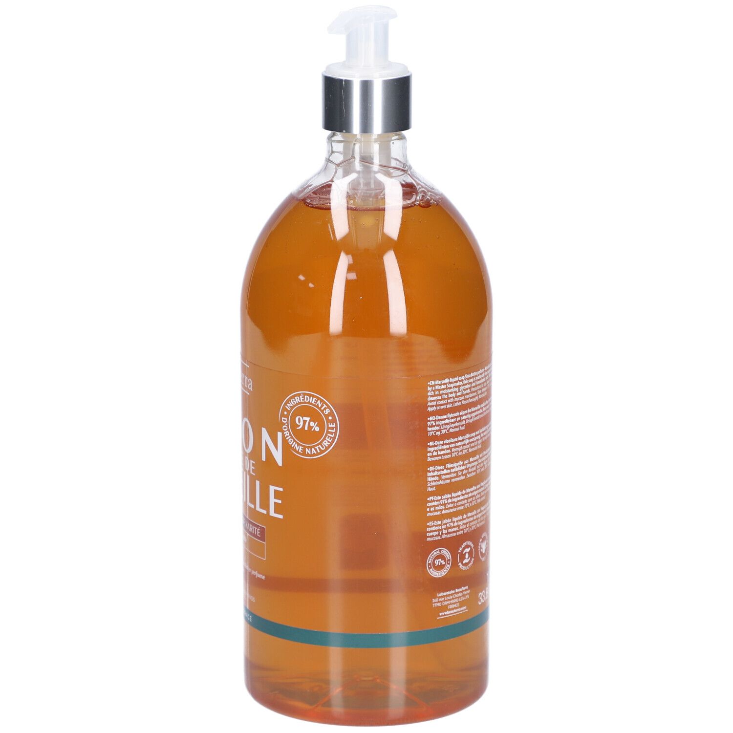 BeauTerra Savon Liquide de Marseille - Karité 1L
