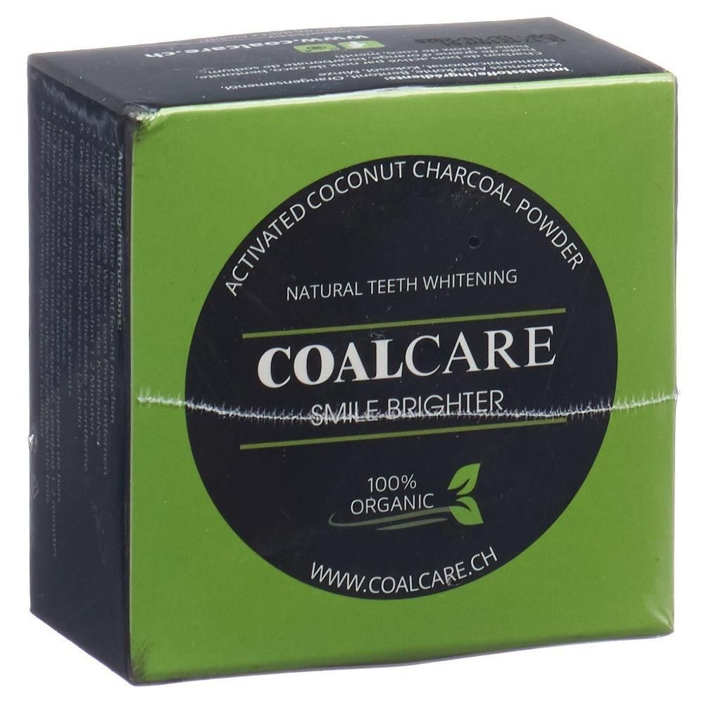 COALCARE Aktivkohle Pulver zur Zahnaufhellung, 100% Bio.