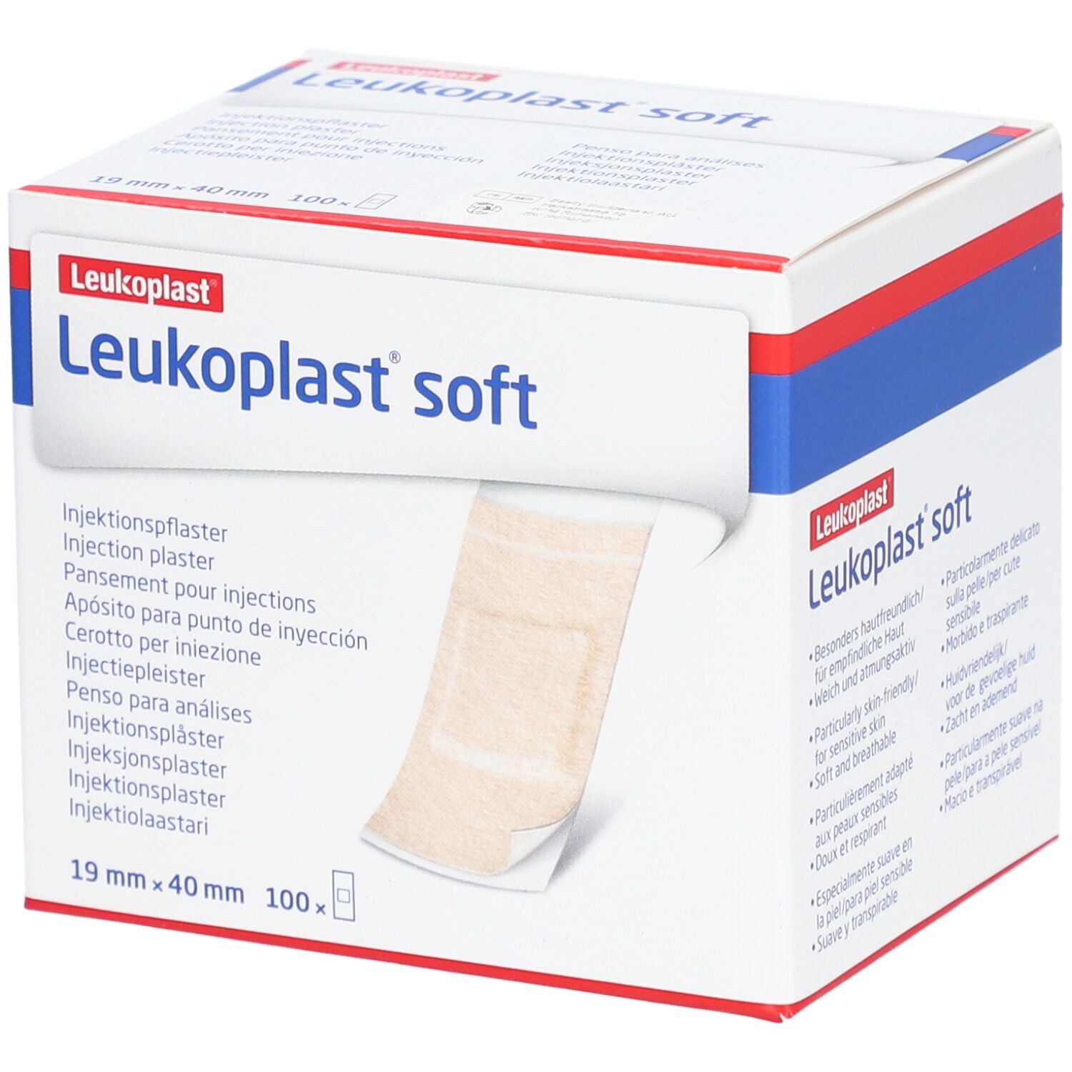 Leukoplast® Soft Injektionspflaster 0,04 m x 1,90 cm