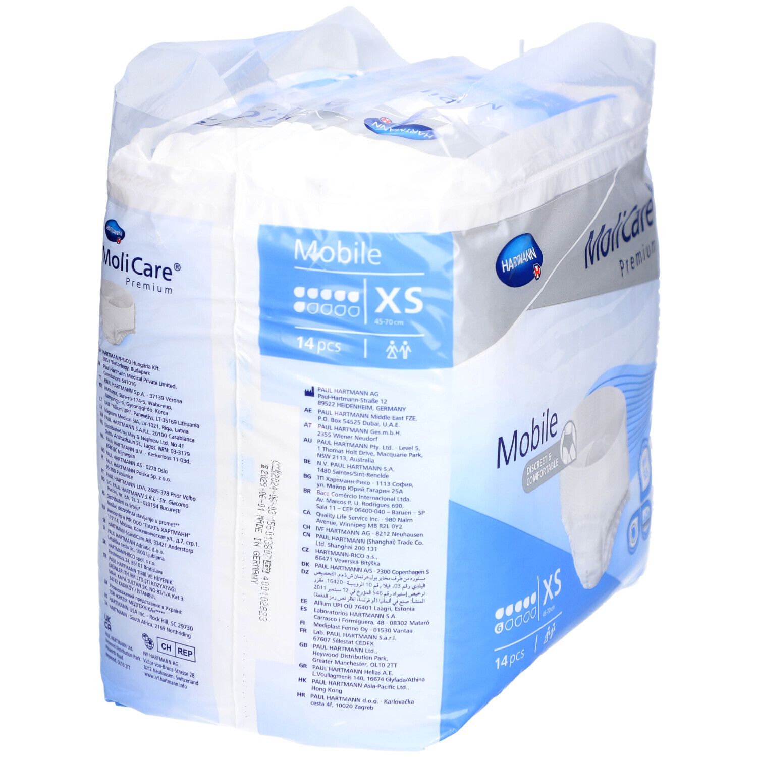 MoliCare® Premium Mobile 6 Tropfen XS – 14 Stück